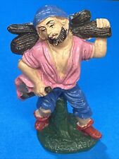 FALEGNAME LEGNA ASCIA UOMO STATUINA - STATUA PRESEPE