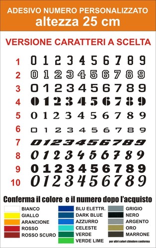 Adesivo numero personalizzato - adesivo,