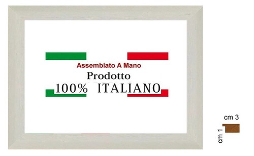 Cornice legno bianca opaca - legno,