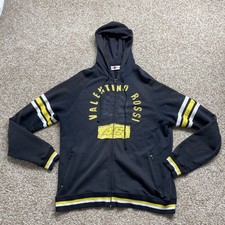 Felpa con cappuccio zip intera Precisport Valentino Rossi VR46 nera e gialla uomo XL macchie