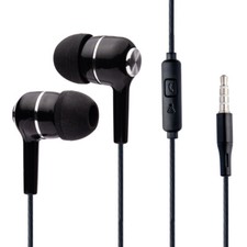 Auricolari con filo, cuffie con bassi stereo cavo jack 3.5 antigroviglio nero