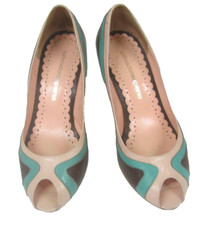 Scarpe 36 Tacco Verde Marroni Nude Donna Eleganti Open Toe Salvatore Sapena