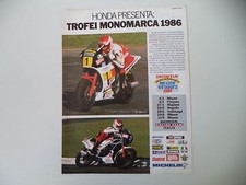 advertising Pubblicità 1986 MOTO HONDA VF 500 F-II F II/NS 125 F