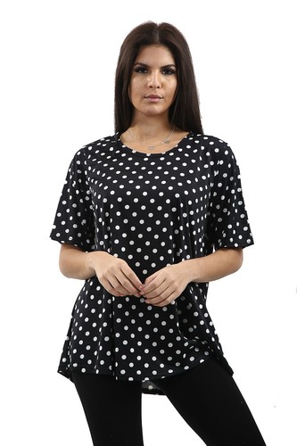 Top donna girocollo pois - girocollo, a