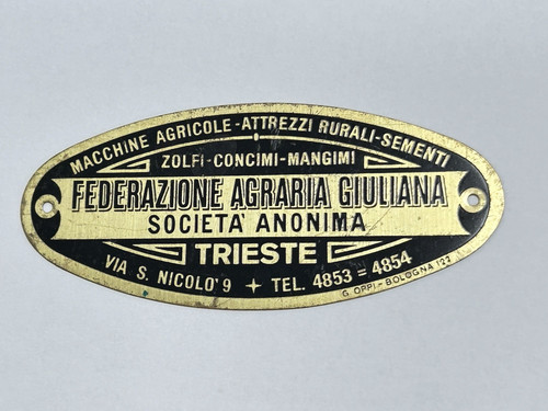 Vecchia targhetta - vecchia,