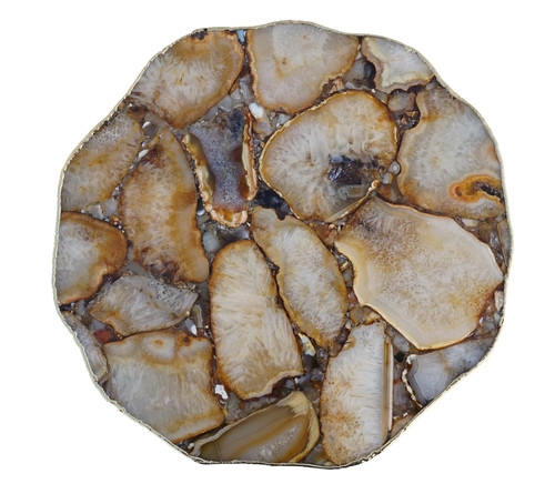 Golden agate coffee table - golden,