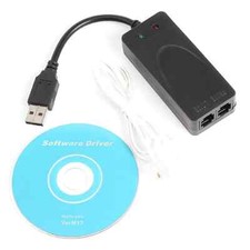Modem dati fax vocale doppia porta RJ11 USB 56K dial up esterno per Windows 7 8