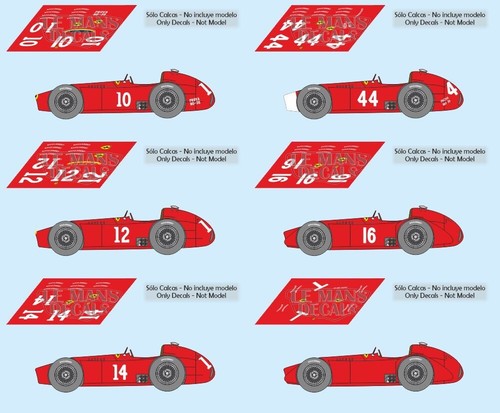 Decals ferrari lancia d50 - decals, f1