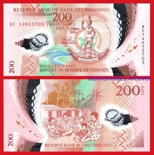 VANUATU 200 Vatu 2012 Polímero Pick 12  SC / UNC