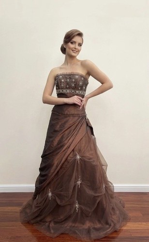 Abito ballo elegante bronzo - abito,