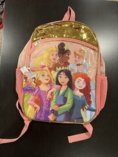 Zaino Principesse Disney 17" - Principessa Mulan Aurora Cenerentola Merida Tiana