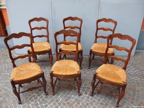 Sedie provenzali in noce - sedie,