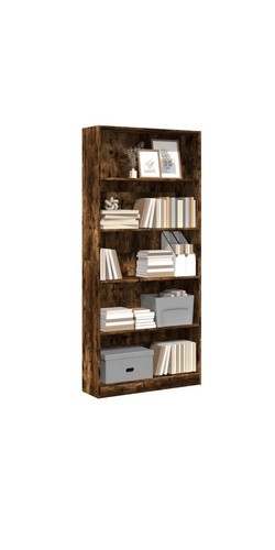 Vidaxl libreria rovere fumo - vidaxl, 5