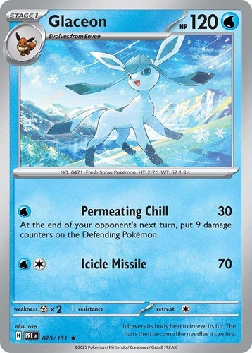 Glaceon reverse holofoil - glaceon,