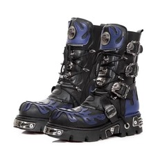 Stivali moto uomo metallo punk