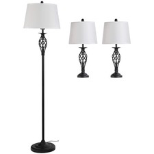 Set 3 Pezzi 1 Lampada da Terra