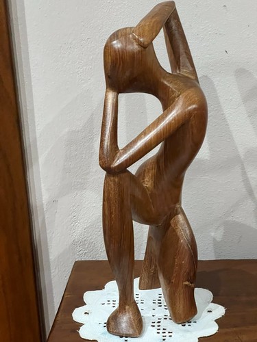 Scultura legno pensatore - legno, il