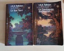 TOLKIEN - IL SIGNORE DEGLI ANELLI - TRILOGIA BOMPIANI - 2 LIBRI - VECCHIA TRAD.