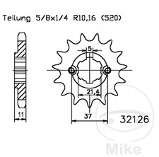 Puleggia Per Aeon Cobra Overland E-Ton Goes SYM Quad Lander Passo 520 16Z