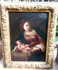 Antico dipinto olio su tela