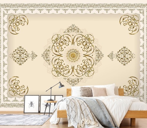 Golden muster h4639 tapete - 3d,