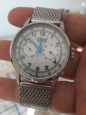 Citizen Eco-Drive Day/Date con cinturino maglia milanese originale WR 100 m.