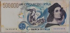 500000 LIRE RAFFAELLO -