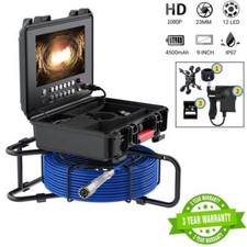 Telecamera fognaria scarico monitor 9'' scarico 512hz telecamera ispezione tubazioni con DVR 50M