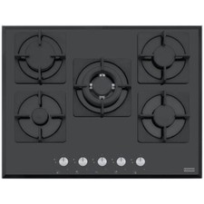 Franke FHNS 705 4G TC BK C Piano Cottura da Incasso gas 5 Fuochi Vetro Nero 68cm