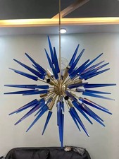 Plafoniera italiana anni 50 metà secolo Murano multicolore cubo Sputnik