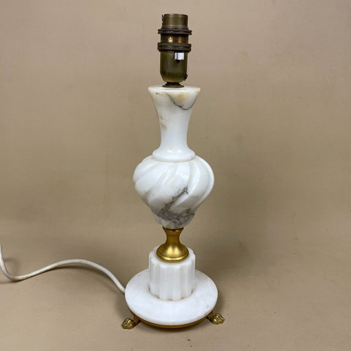 Antique onyx marble stone lamp - antique,