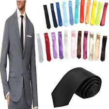 Cravatta stretta cravattino da uomo slim sottile 5 cm nera rossa blu bianca oro