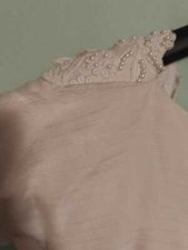 ABITO DA SPOSA USATO AVORIO CON GUANTI LUNGHI TG 42