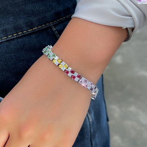 Bracciale tennis quadrato