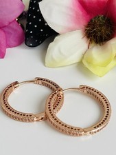 Orecchini Campanelle Cuore Oro Rosa In Metallo