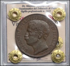 Regno d'italia 10 Centesimi 1911 SPL+ Vittorio Emanuele III moneta periziata