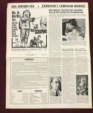 EARTH DIES SCREAMING PRESSBOOK