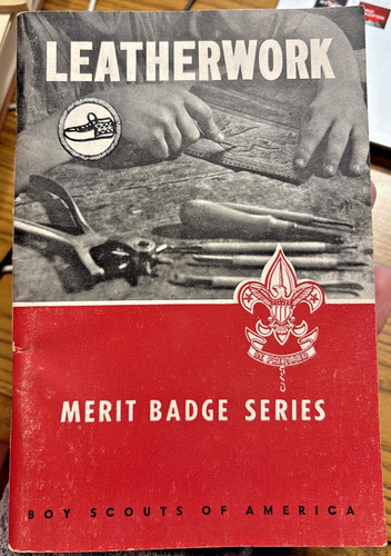 1964 leatherwork merit badge - merit,