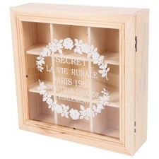  Cassa Porta Legna Scatola Di Archiviazione Organizzatori Gioielli Vetrina Per