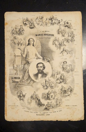 Litografia antica spartito - antica,