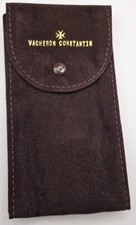 SACCHETTO PER OROLOGI VACHERON COSTANTIN MARRONE VELLUTO 7X13.5mm CON PATTINA 