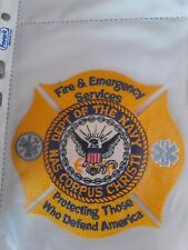 US NAVY FIRE DEPT. PATCH - VIGILI DEL FUOCO 