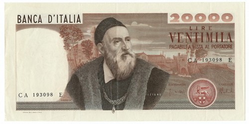 20000 lire banca italia - lire, d'italia