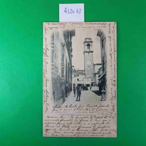 Cartolina pontremoli piazza - cartolina,