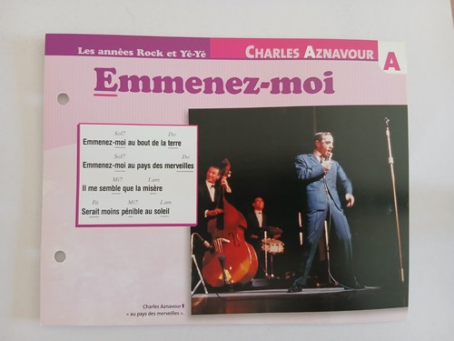 Carte fiche charles aznavour - carte,