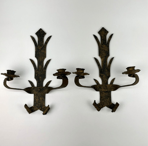 Applique candela pesante ferro