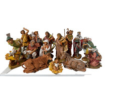 Lotto di 14 stuatuine presepe