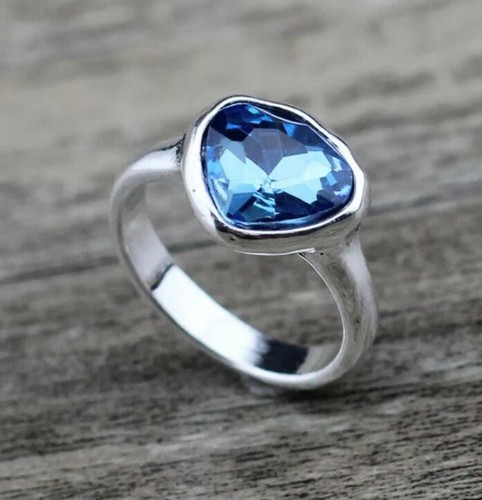 Anello pietra blu rossa - blu, o