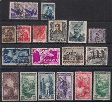 Italy 1948-54 Variety Lotto di 18 con filigrana lettere 10/10+ CV 500+ euro