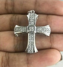 Ciondolo croce diamante creato - ciondolo,